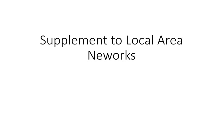 supplement to local area neworks fast ethernet