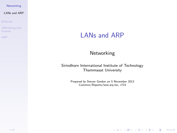 lans and arp