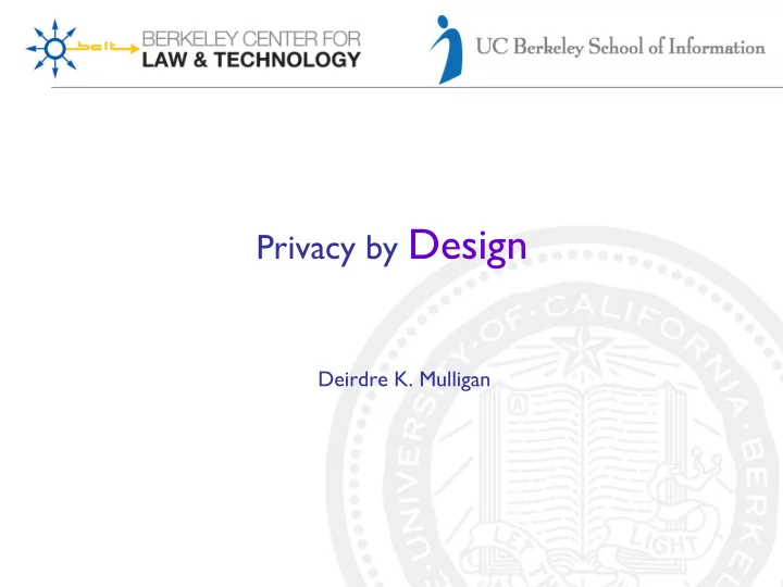 privacy by design