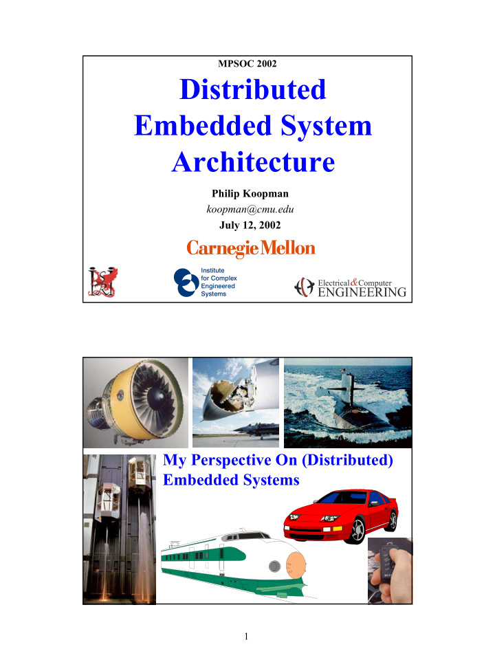 distributed embedded system architecture
