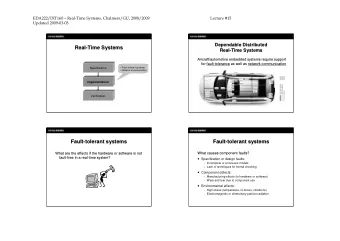 Real-  Real  -Time Systems  Time Systems  Real-  -Time Systems  Time Systems  Real