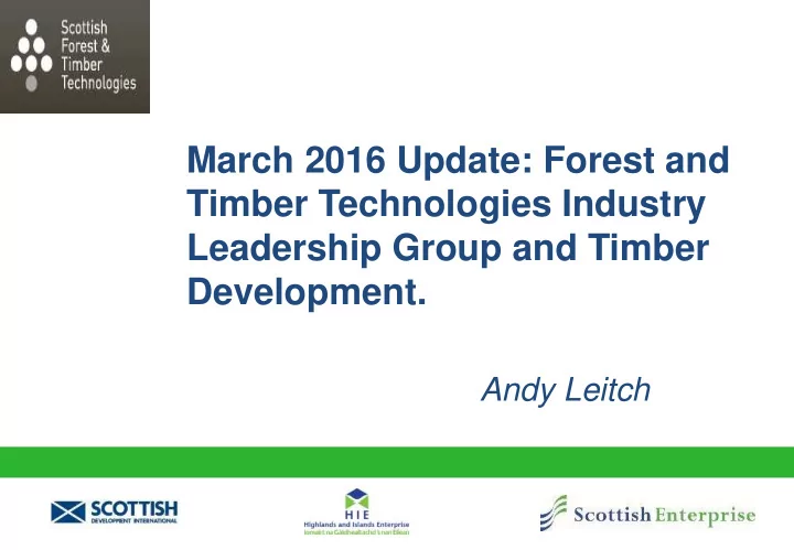march 2016 update forest and