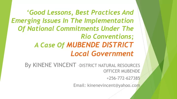 good lessons best practices and emerging issues in the