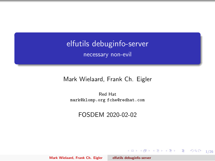 elfutils debuginfo server