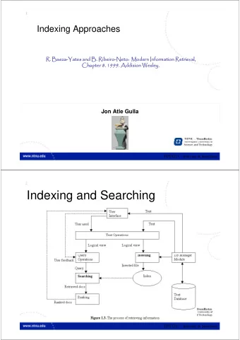 Indexing and Searching  Indexing and Searching  TDT4215  TDT4215  Indexing &amp; Searching  3