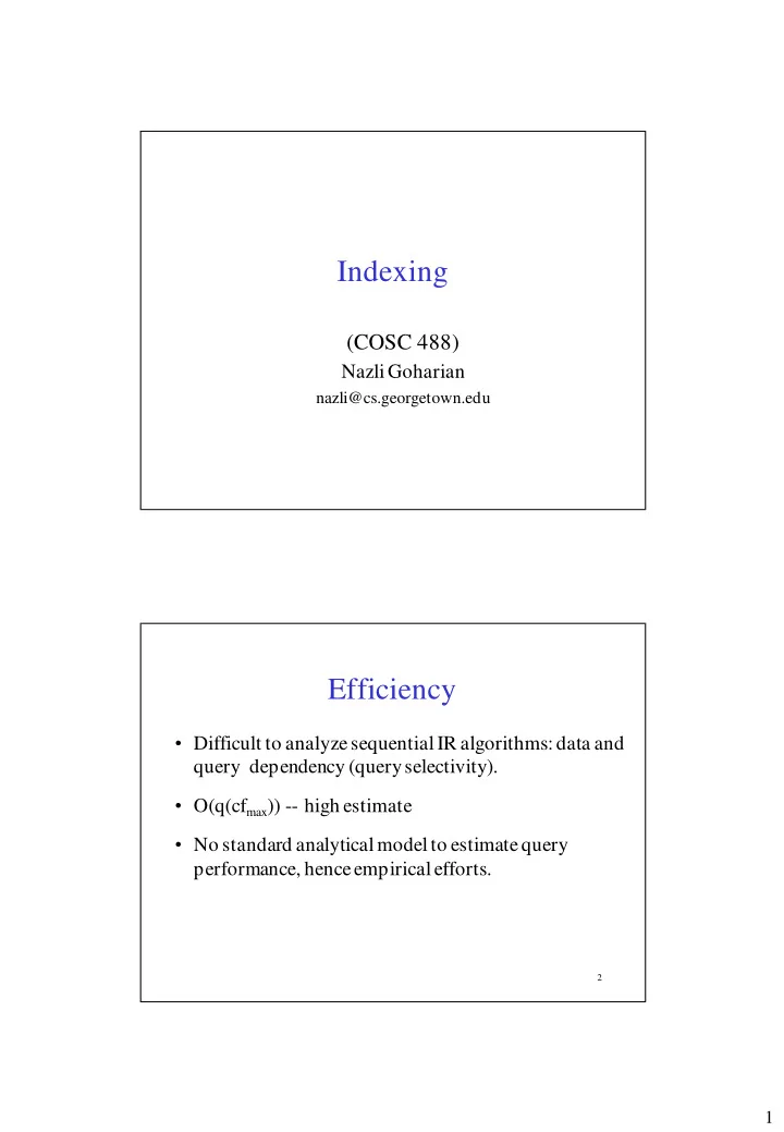 indexing