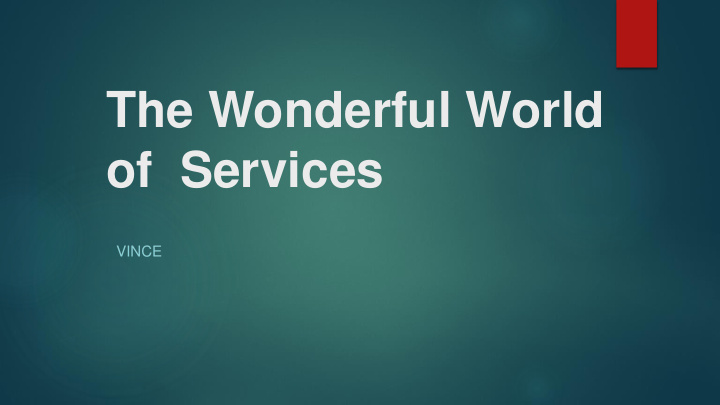 of services