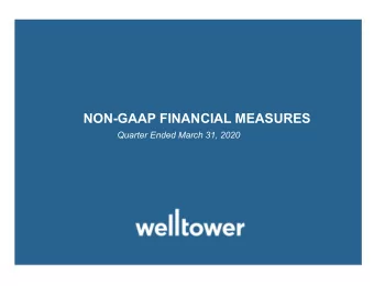 NON-GAAP FINANCIAL MEASURES  Quarter Ended March 31, 2020  1  NON-GAAP FINANCIAL MEASURES  We