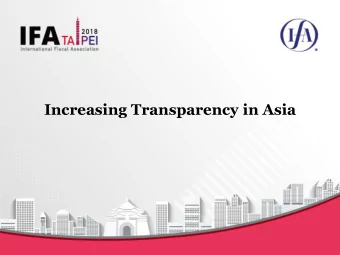 Increasing Transparency in Asia  Page 1  Increasing Transparency in Asia  Common Reporting