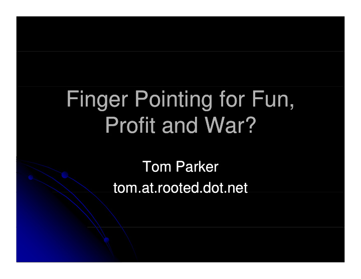 finger pointing for fun finger pointing for fun profit