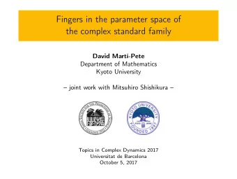 Fingers in the parameter space of  the complex standard family  David Mart-Pete  Department of