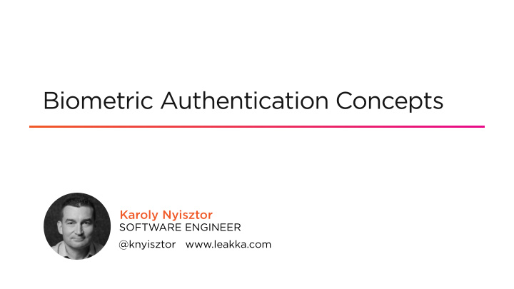 biometric authentication concepts