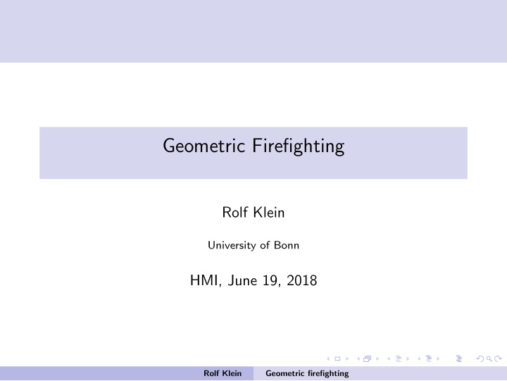 geometric firefighting
