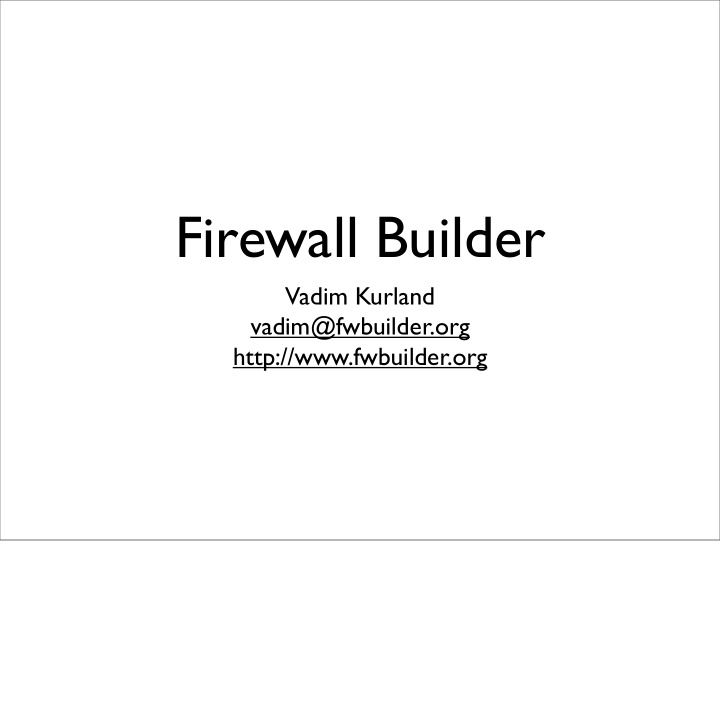 firewall builder