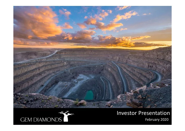 investor presentation
