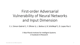 First-order Adversarial  Vulnerability of Neural Networks  and Input Dimension C.-J. Simon-Gabriel