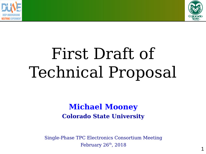 first draft of technical proposal