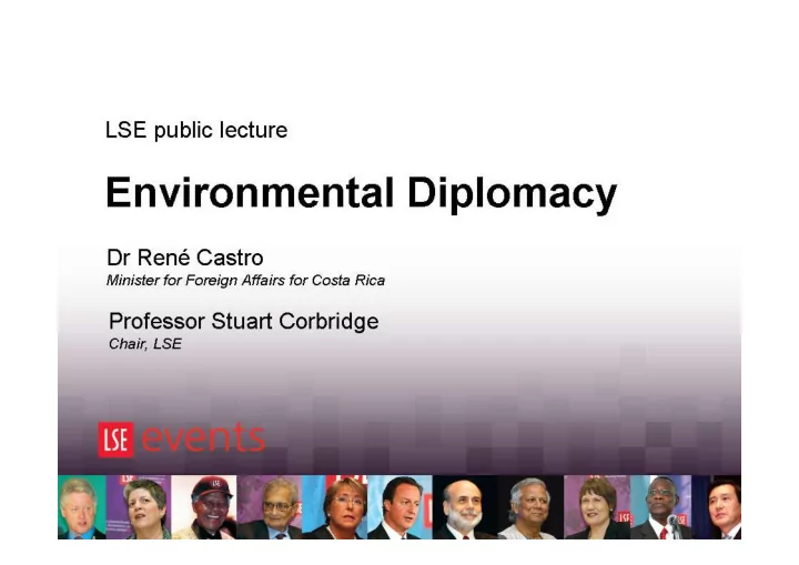 dr ren castro minister for foreign affairs for costa rica