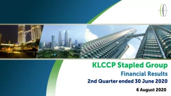 CONTENT  KLCCSS - AT A GLANCE  1  COVID-19 UPDATES  2  FINANCIAL PERFORMANCE  3  1H FY 2020 &amp;