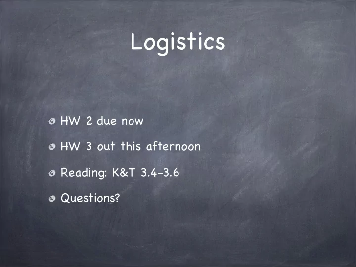 logistics