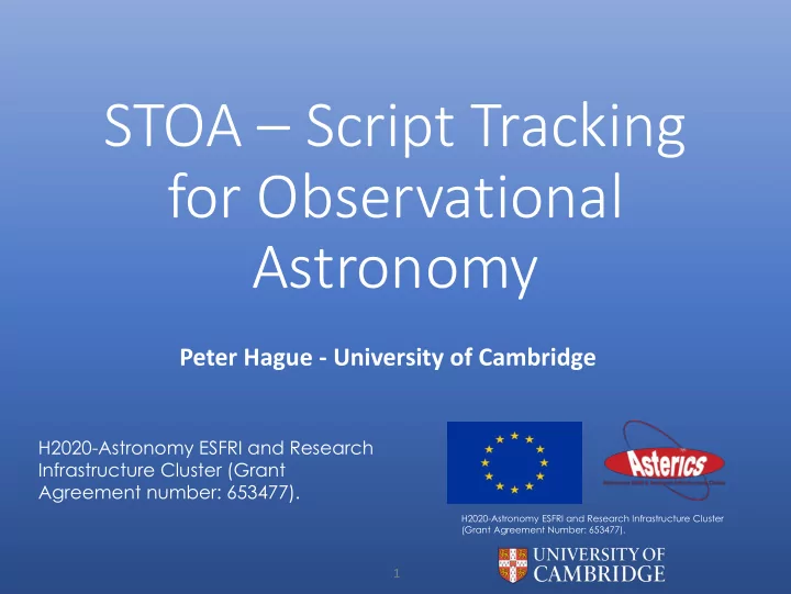 stoa script tracking