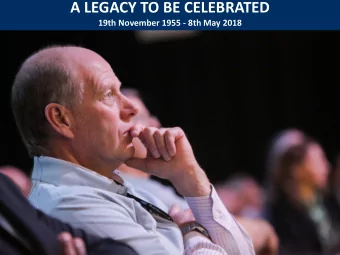 A LEGACY TO BE CELEBRATED  19th November 1955 - 8th May 2018  Barloworld Limited Interim Results