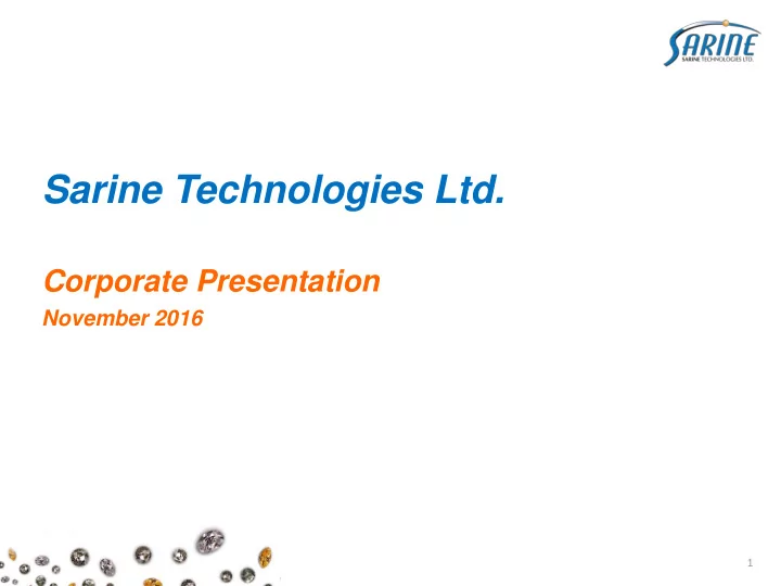 sarine technologies ltd
