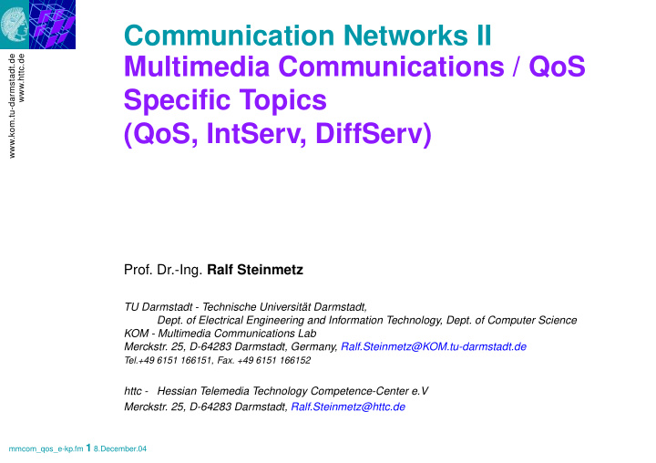 communication networks ii