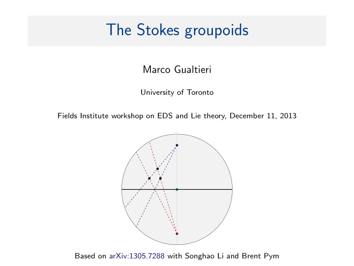 the stokes groupoids