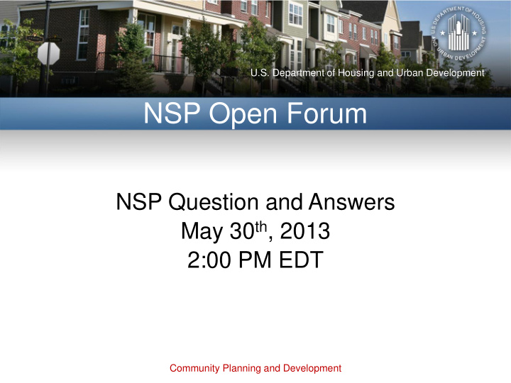 nsp open forum