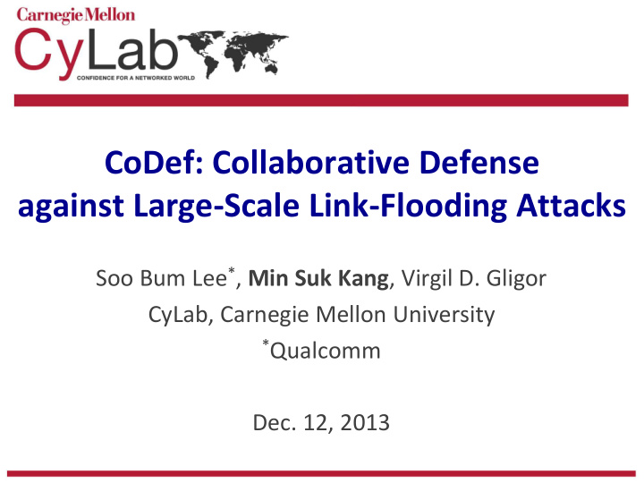 codef collaborative defense against large scale link