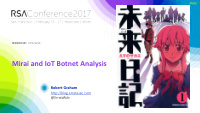 mirai and iot botnet analysis