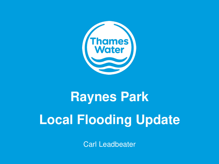 local flooding update