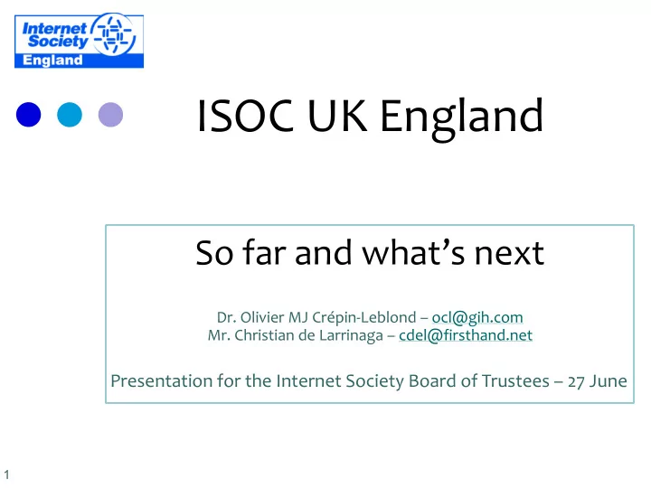 isoc uk england