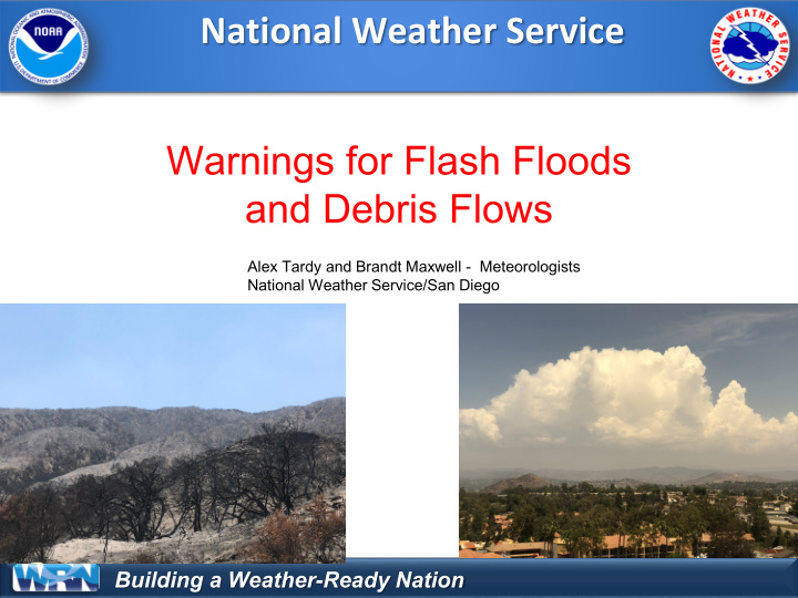 national weather service warnings for flash floods and