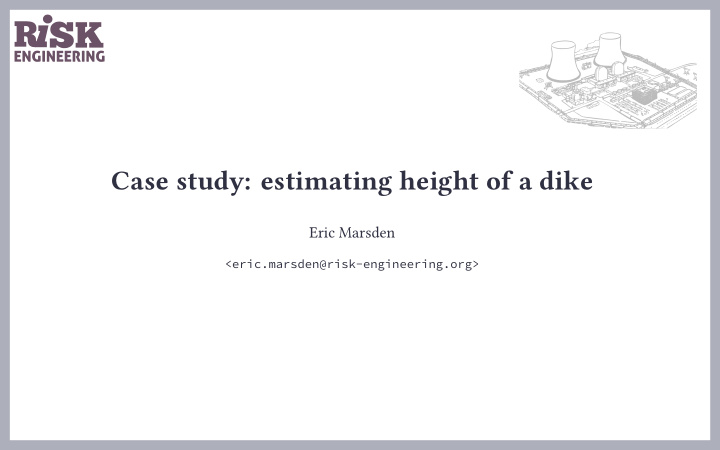 case study estimating height of a dike