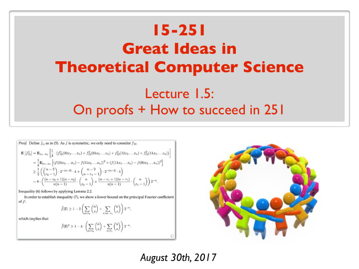 15 251 great ideas in theoretical computer science