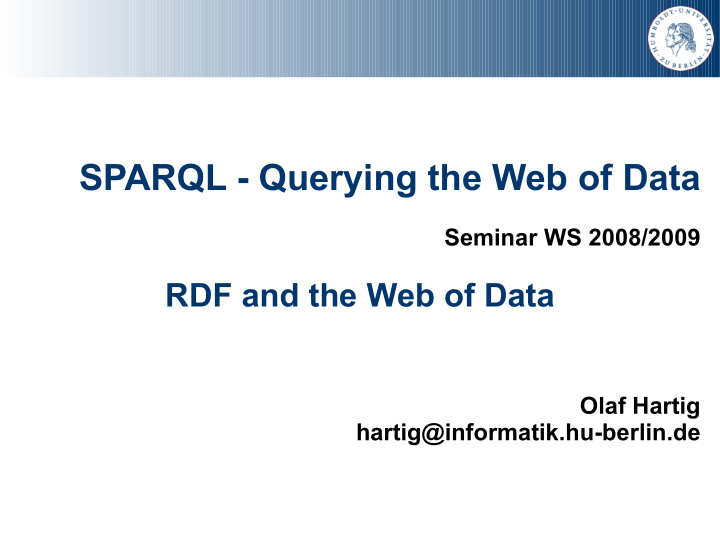 sparql querying the web of data