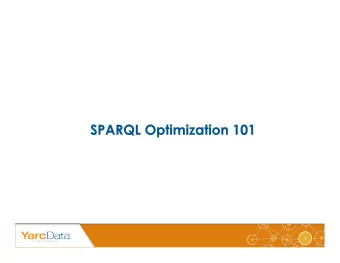 1  So#ware  Engineer  at  YarcData,  part  of  Cray  Inc    One
