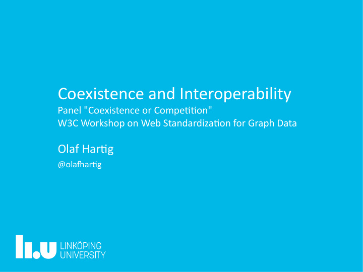 coexistence and interoperability