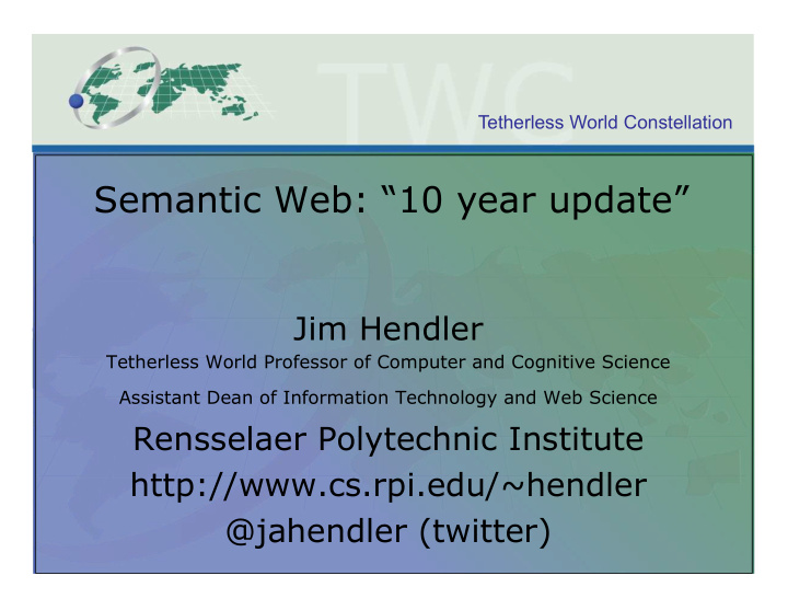 semantic web 10 year update