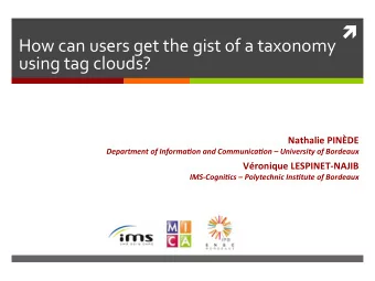 How  can  users  get  the  gist  of  a  taxonomy   using  tag