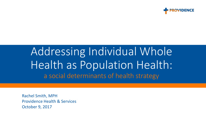 health as population health