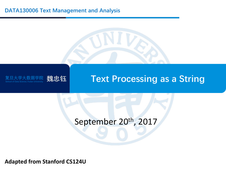 text processing as a string