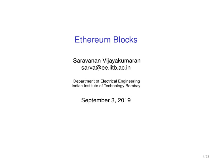 ethereum blocks