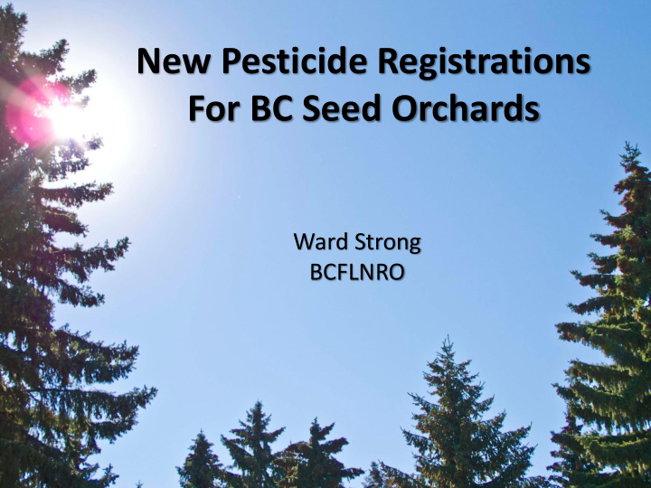 new pesticide registrations