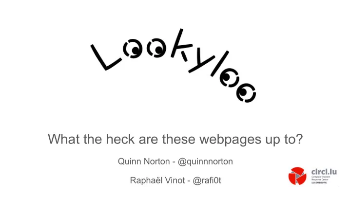 what the heck are these webpages up to