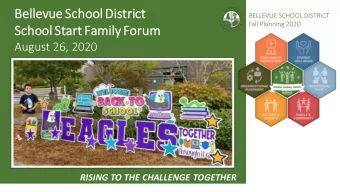 Bellevue School District  BELLEVUE SCHOOL DISTRICT  Fall Planning 2020  School Star  art Fami
