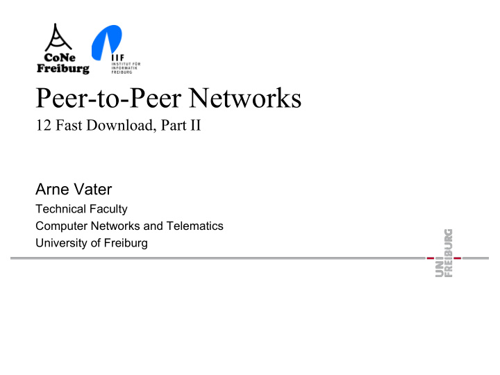 peer to peer networks