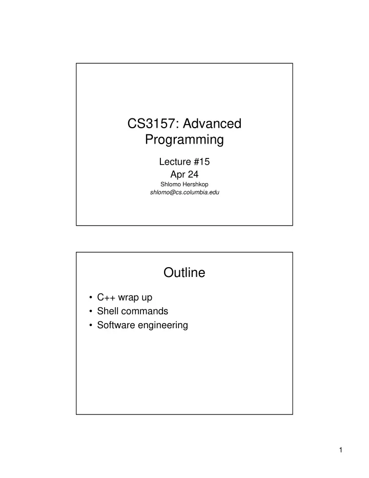 cs3157 advanced programming